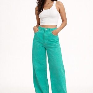 H&M Aqua Wide Leg Jeans